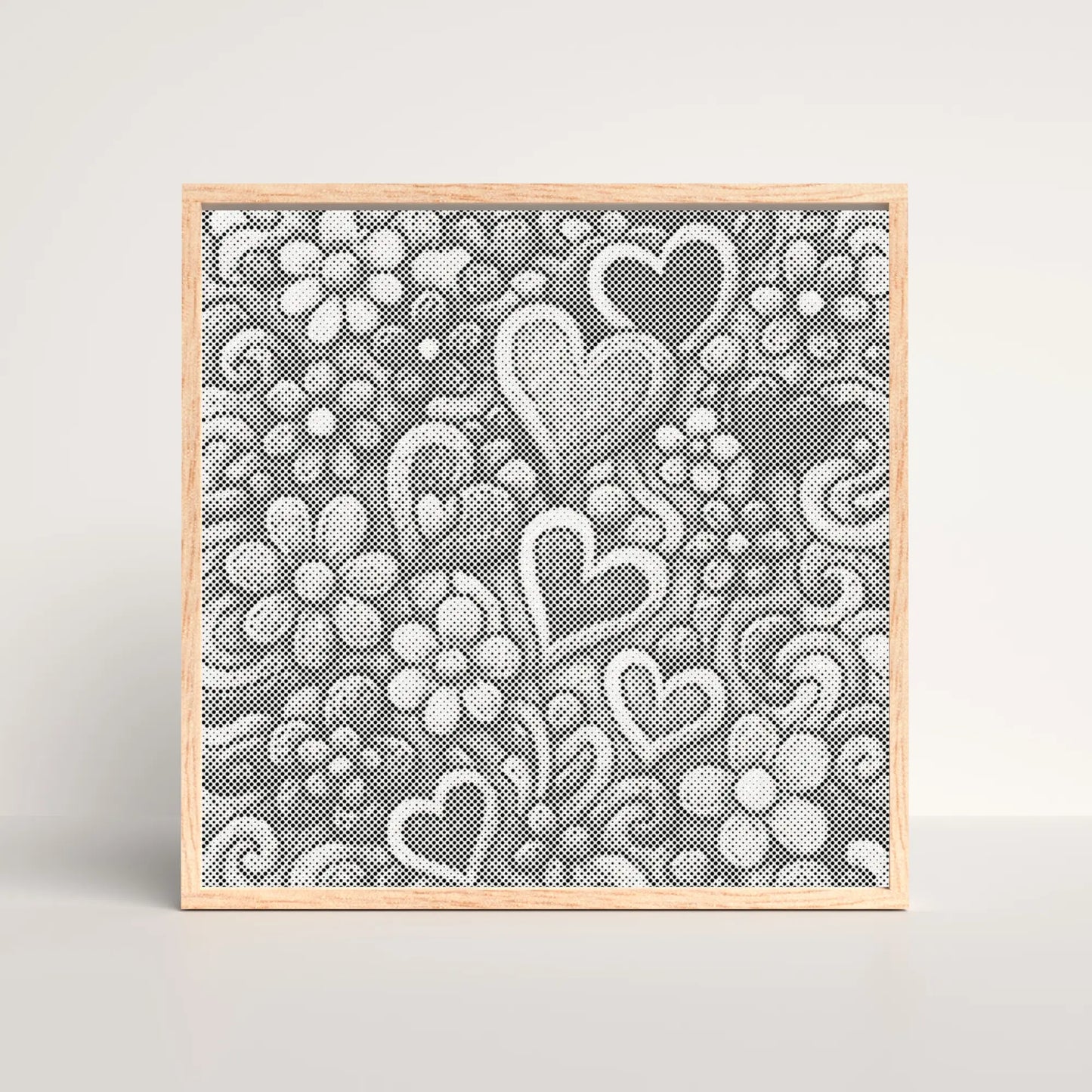 Hjerter og blomster doodle | Mal Med Prikker