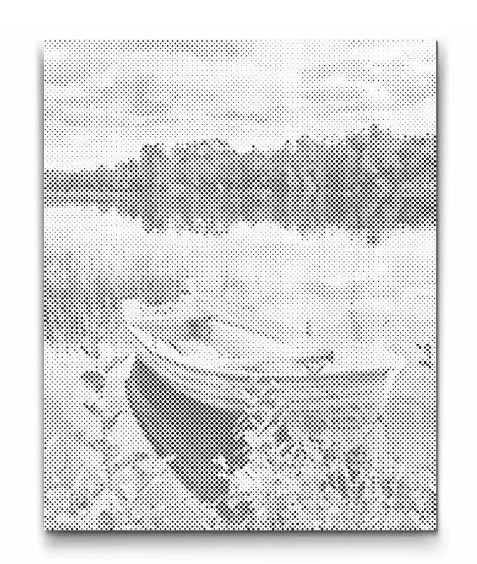 Lakeside peace prikmaleri – roligt landskab med sø og båd