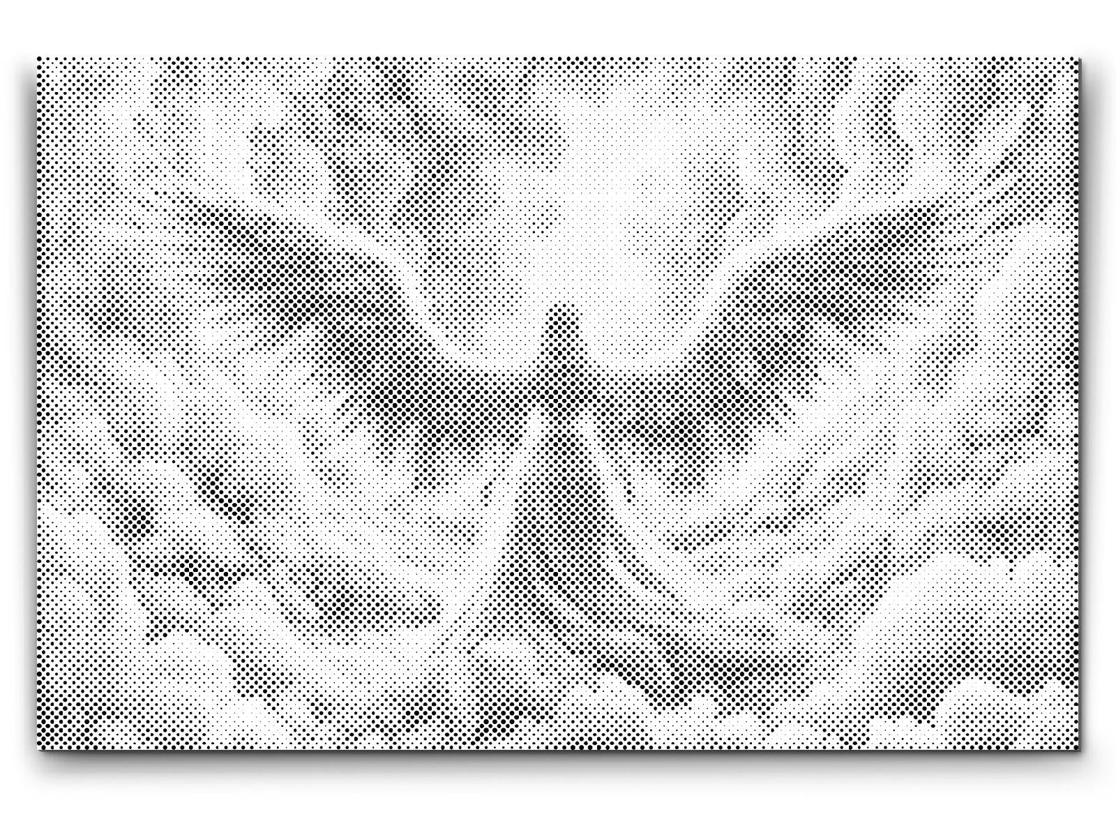 Dot painting englevinger, prikmaleri med vinger, sort blå guld dot painting, spirituel vægkunst