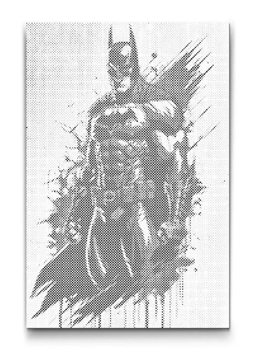 Batman kunst i mørk heroisk stil prik maleri