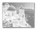 santorini grækenland dot painting
