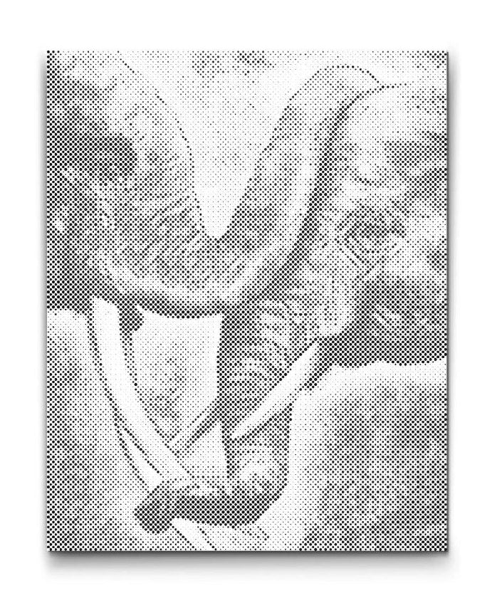 dot painting elefant sort hvid