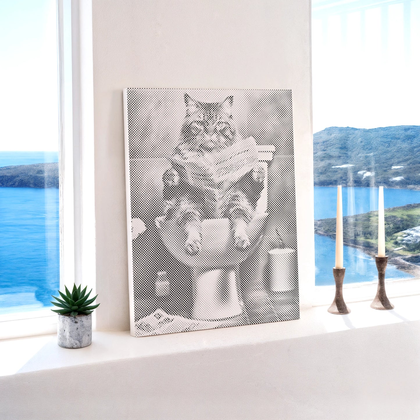 Kat på toilettet | Mal Med Prikker