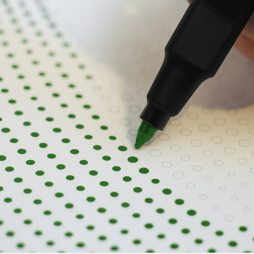 prikmaleri tusch grøn