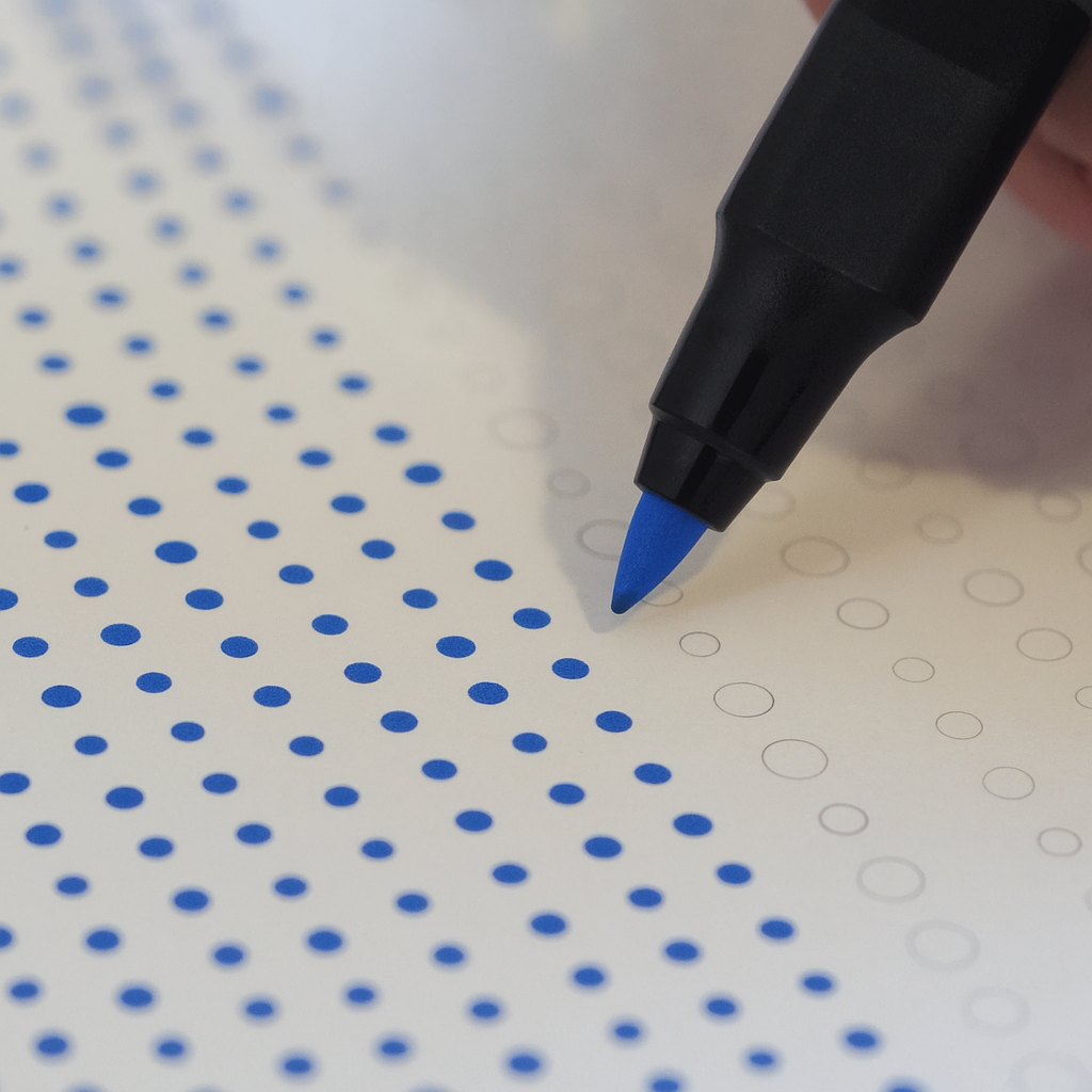 prikmaleri tusch blå