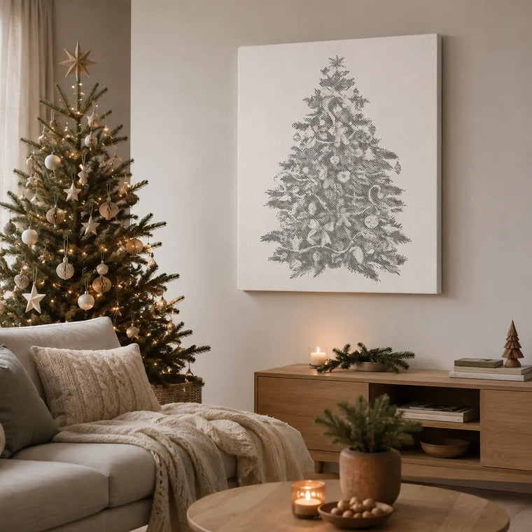 Juletræ – prikmaleri