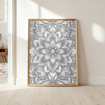 Blomstermandala | Mal Med Prikker