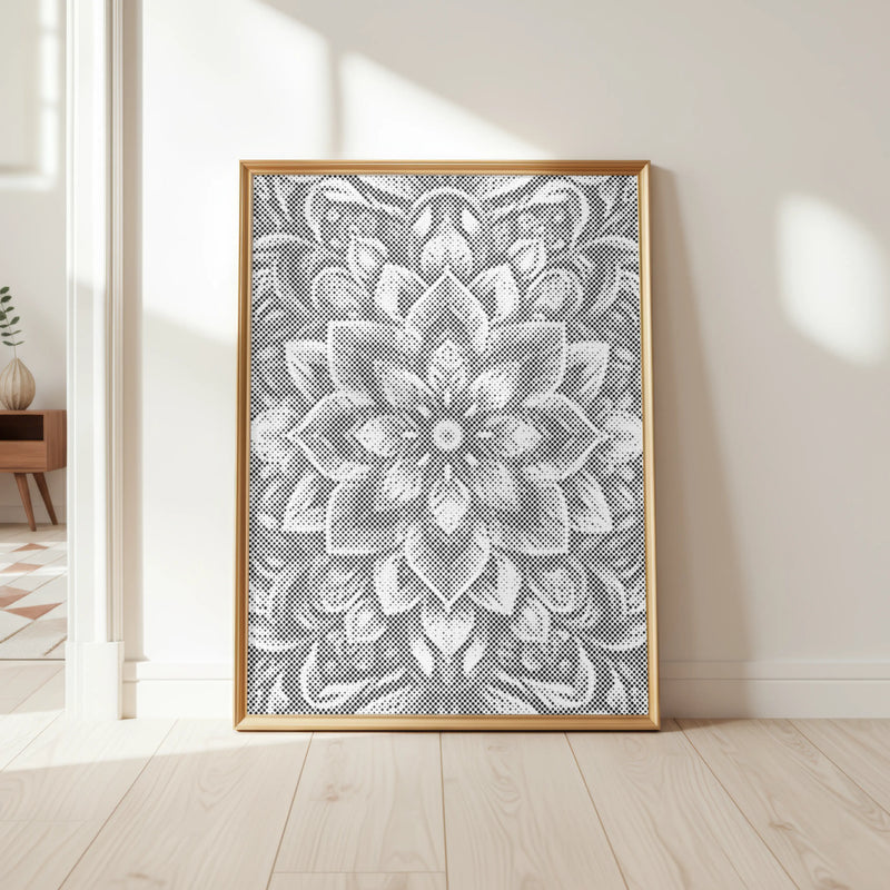 Blomstermandala – prikmaleri