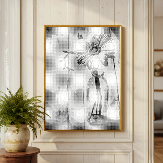 Blomst i glas | Mal Med Prikker
