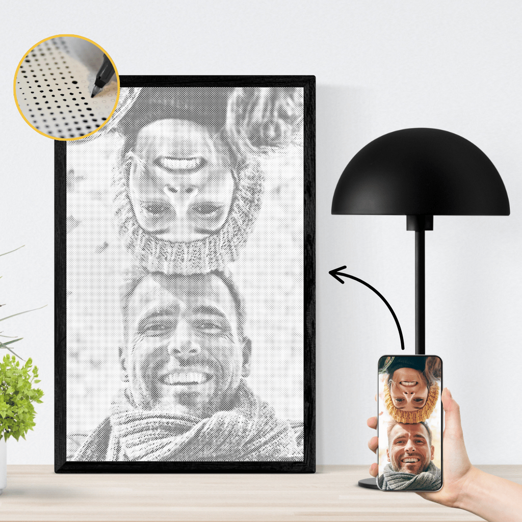 prikmaleri med eget billede. lav unik kunst selv