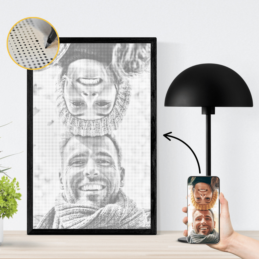 prikmaleri med eget billede. lav unik kunst selv