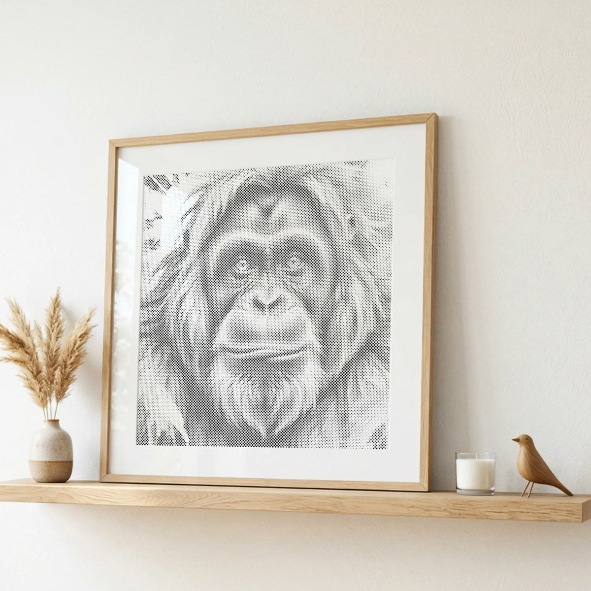 Orangutang | Mal Med Prikker som færdigt mal med prikker motiv