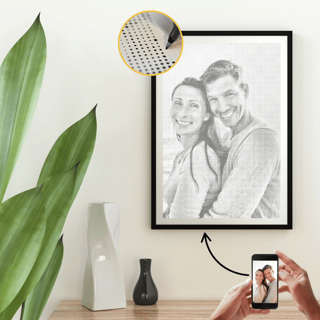 mal med prikker efter foto - dansk premium kit