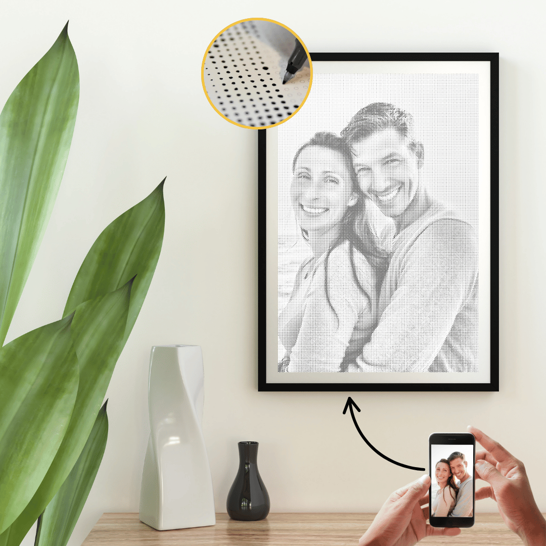 mal med prikker efter foto - dansk premium kit