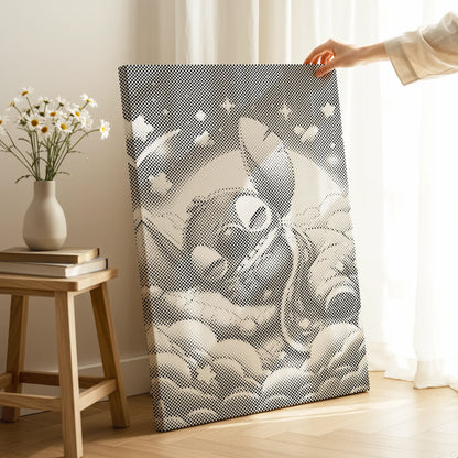 Stitch sover på skyer | Mal Med Prikker