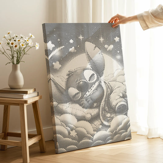 Stitch sover på skyer | Mal Med Prikker