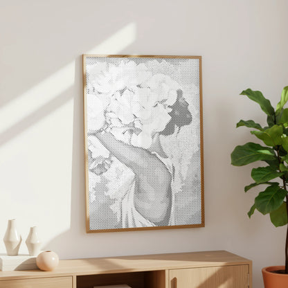 Kvinde med blomsterkrone | Mal Med Prikker