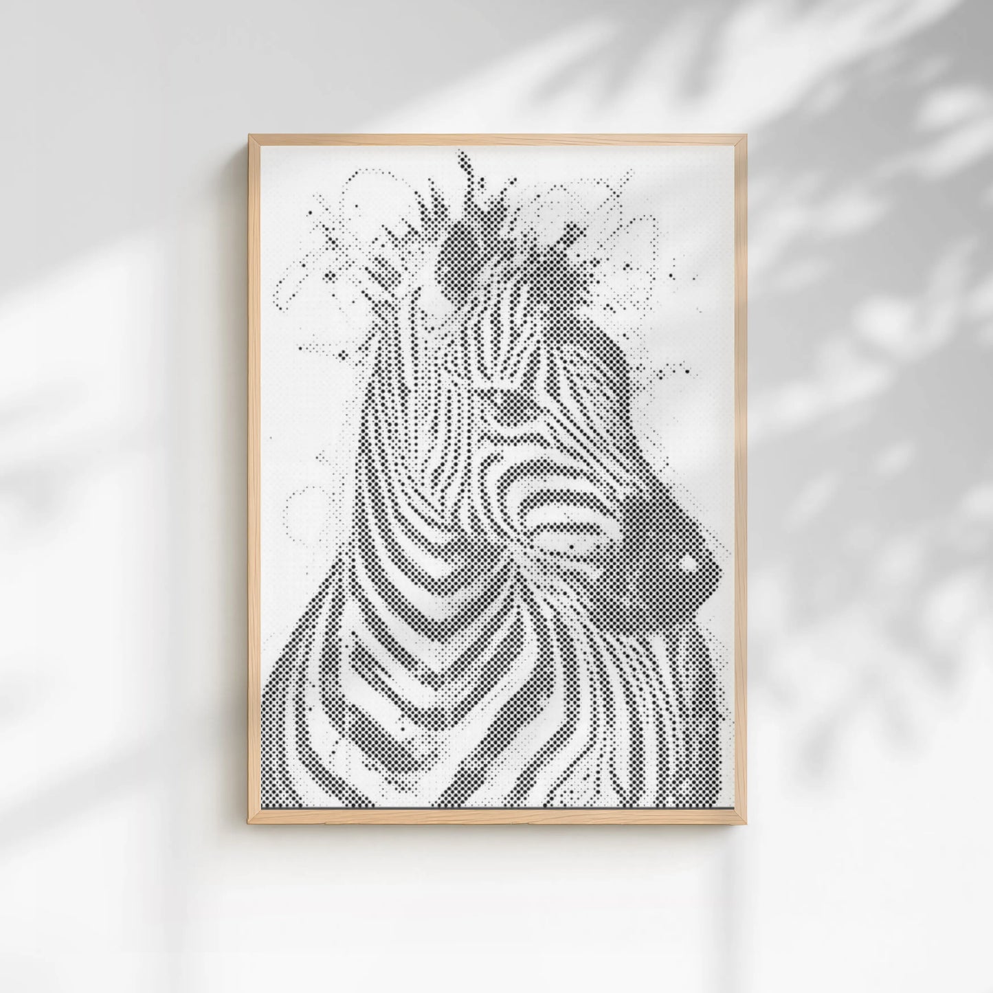 Moderne zebra vægkunst | Mal Med Prikker