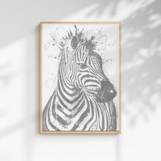 Moderne zebra vægkunst | Mal Med Prikker