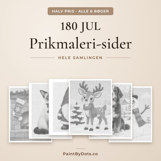 Den komplette julesamling prikmaleri pakke med 180 printbare sider fra 6 bøger