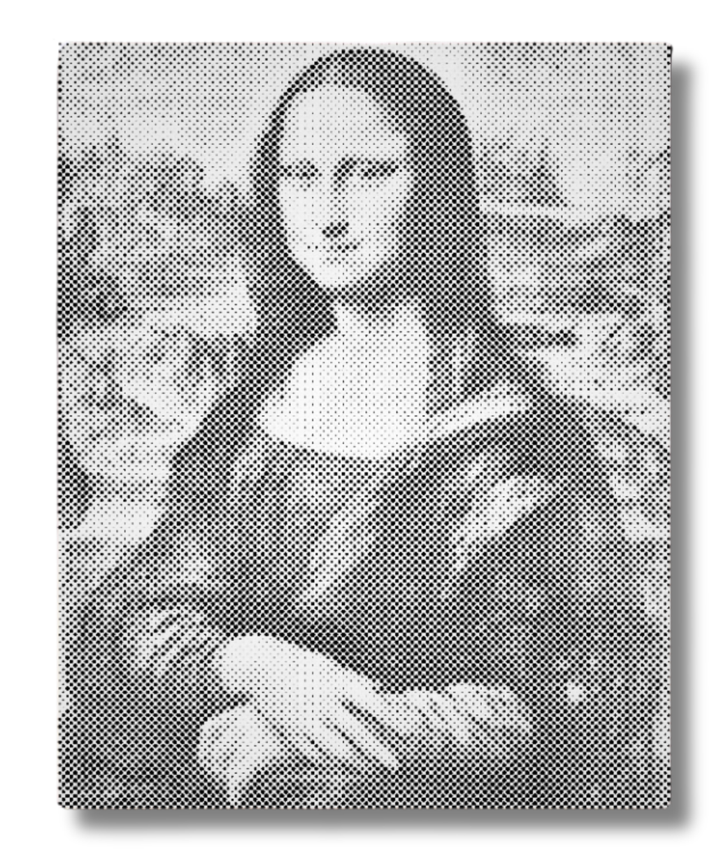 mona lisa prikmaleri mal med prikker klassisk mesterværk