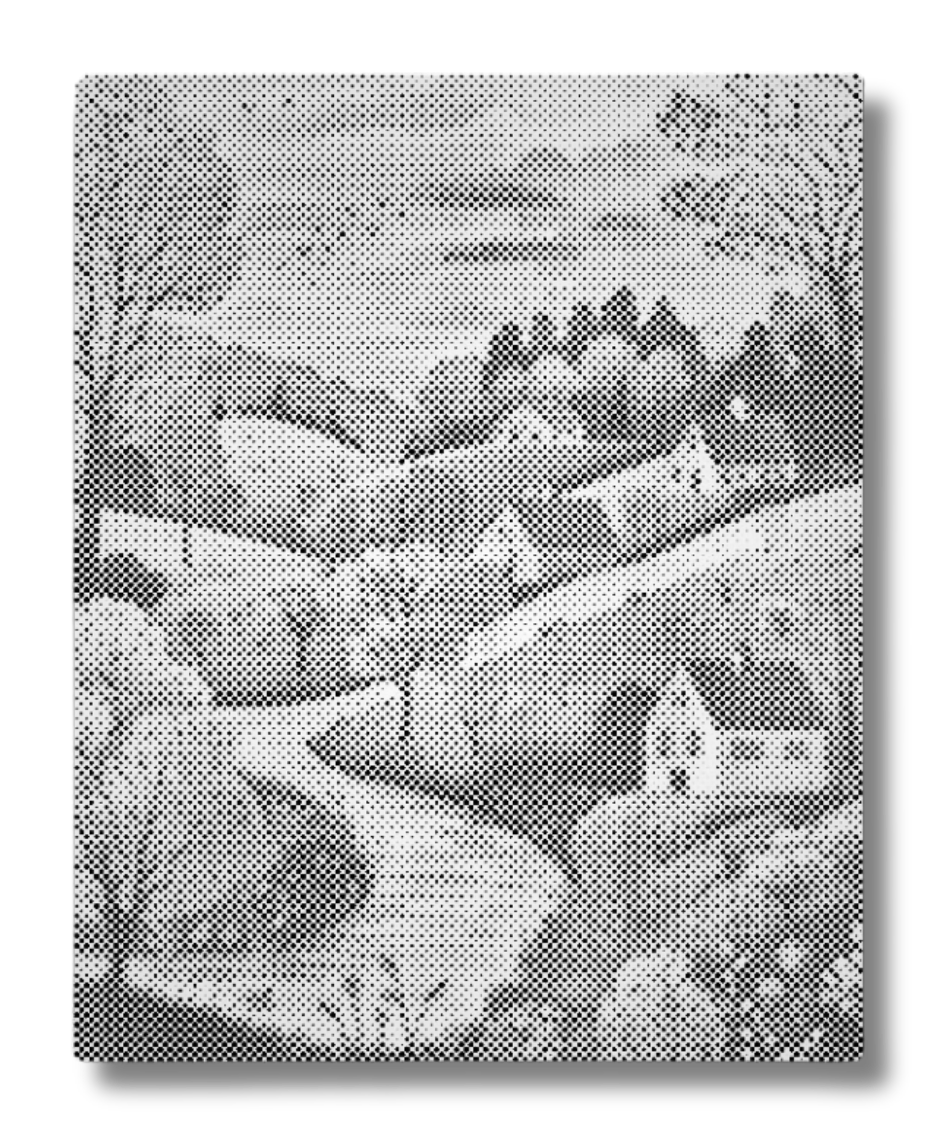 mal med prikker idyllisk naturmotiv