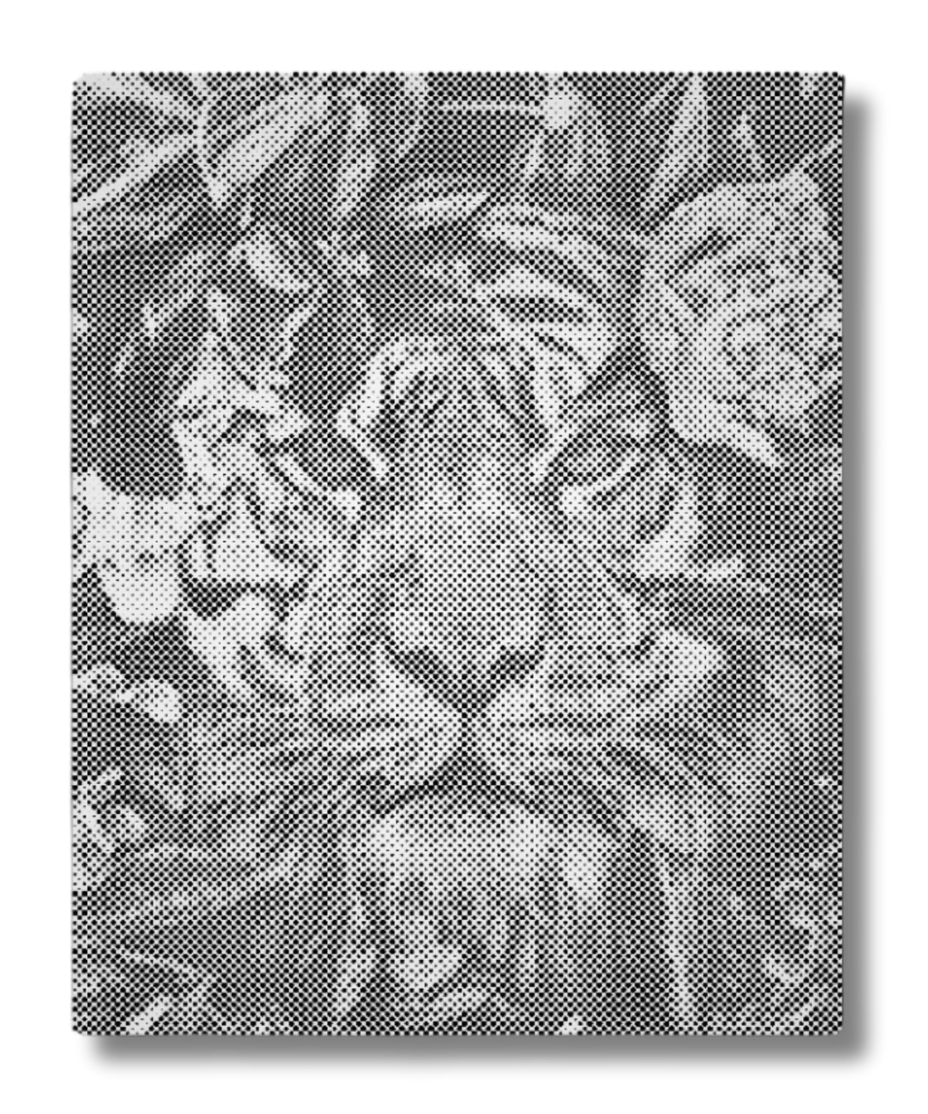 Tiger prikmaleri med detaljeret blomster baggrund og kraftfuldt udtryk