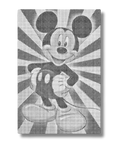 mickey mouse prikmaleri med retro stråleeffekt motiv