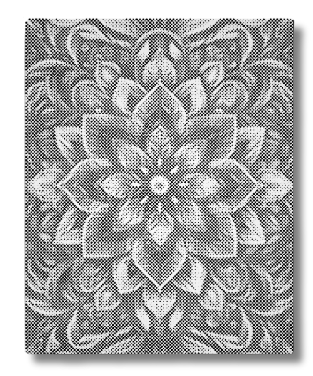 mandala blomst prikmaleri dansk design