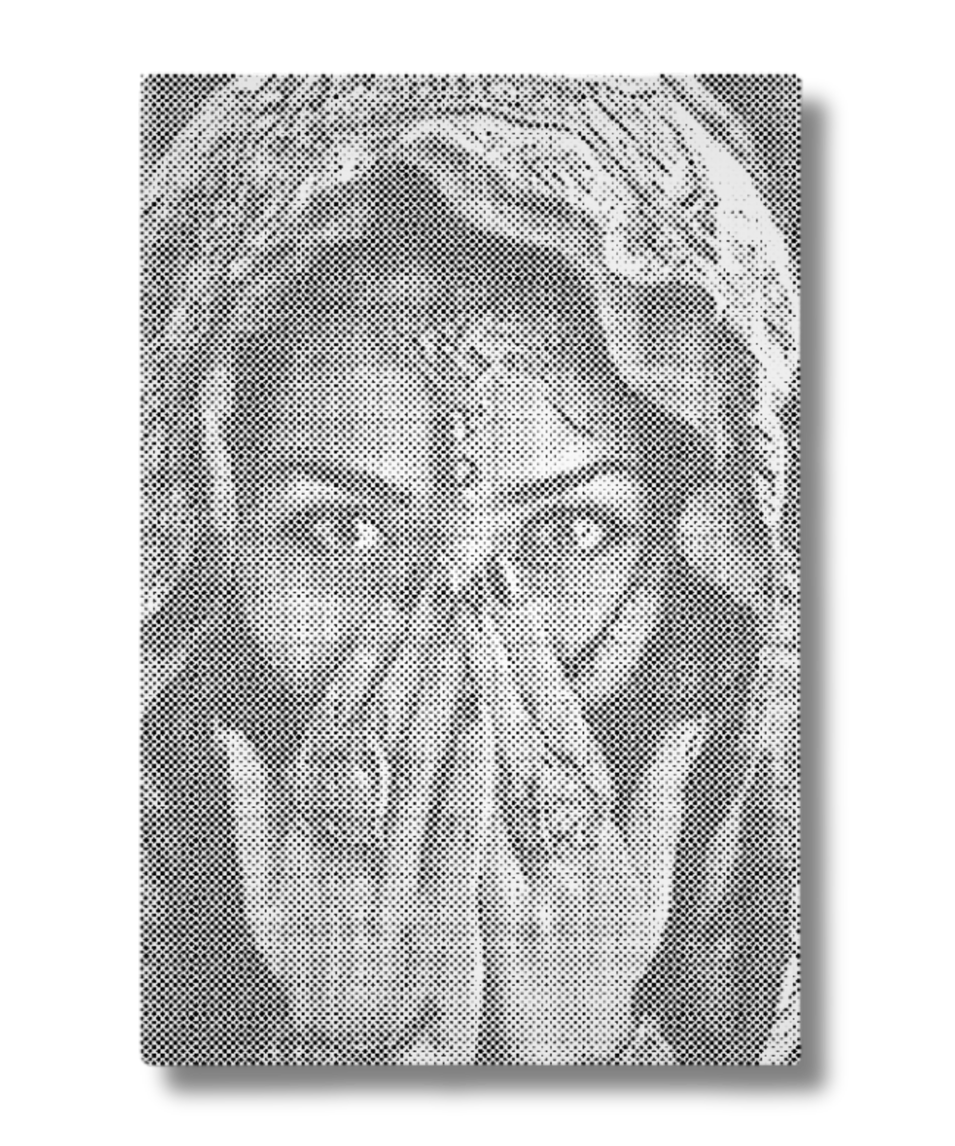 Mystisk portræt prikmaleri – mennesker dot art plakat