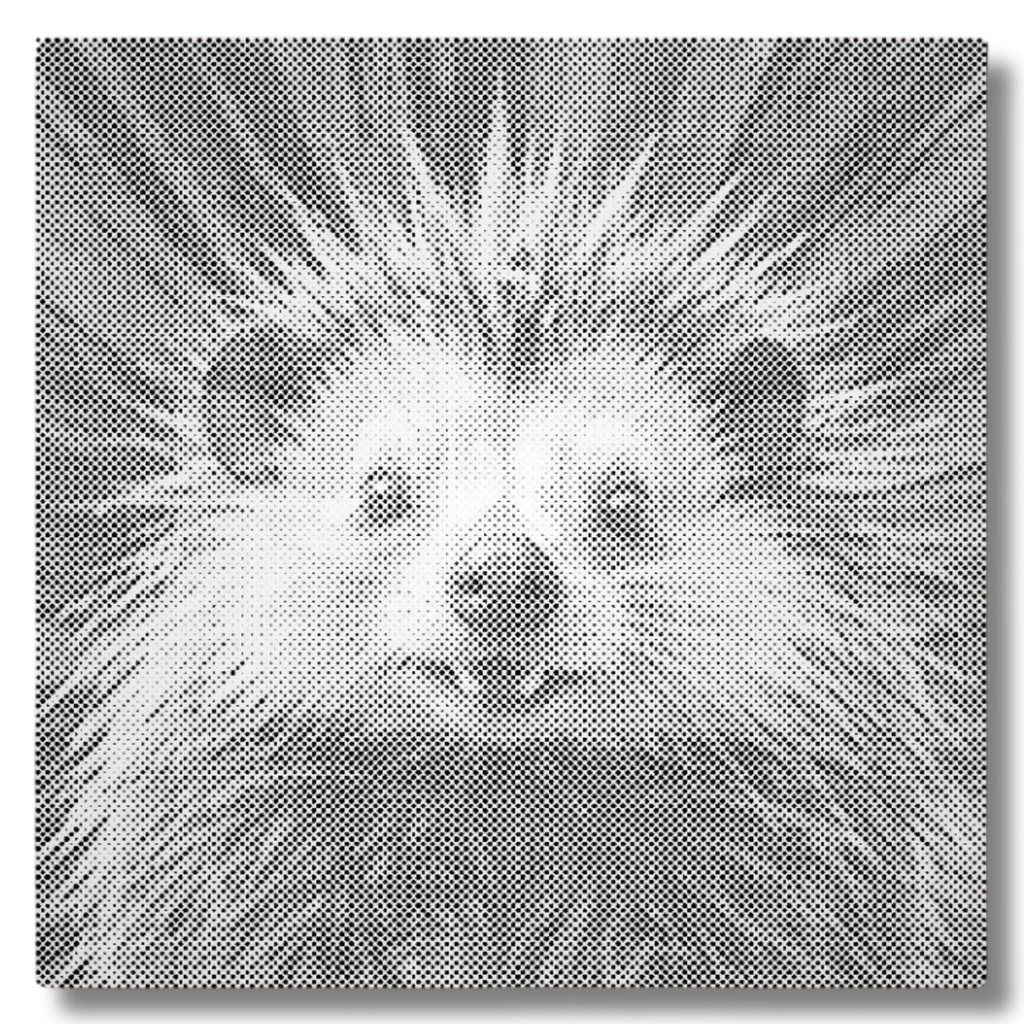 lykkelig pindsvin prikmaleri dot painting dansk design