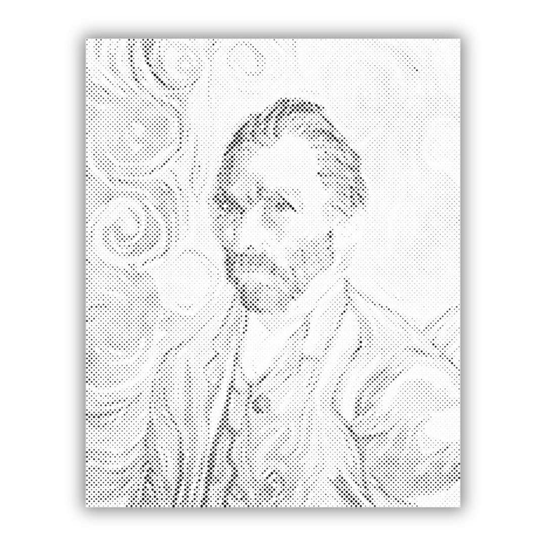 Vincent van Gogh selvportræt | Mal Med Prikker som færdigt mal med prikker motiv