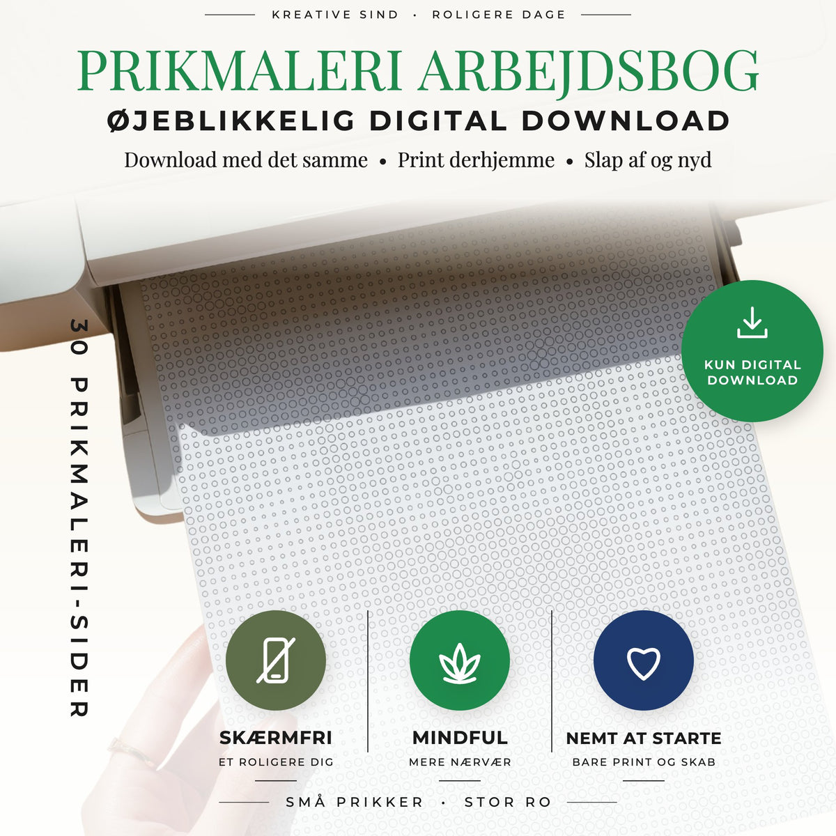 Printbar Skovdyr prikmaleri bog til A4- og US Letter-sider